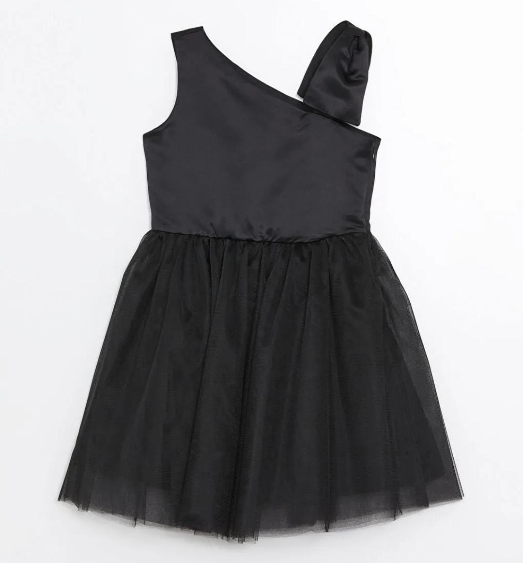 ALYA SİYAH TÜL ASKILI MİNİ ELBİSE