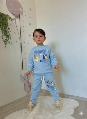 ALYA BLUEY BASKILI 3 İPLK ŞARDONLU ERKEK ÇOCUK ESOFMAN TAKIMI