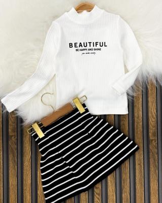 çizgili etekli takım