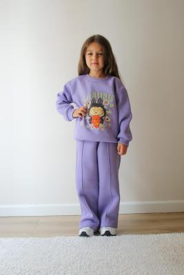 ALYA LABUBU BASKILI LİLA SARDONLU ESOFMAN TAKIMI