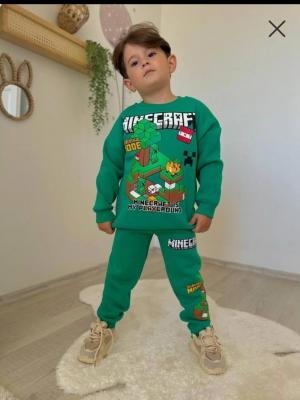 ALYA MINECRAFT BASKILI 3 İPLİK SARDONLU ESOFMAN TAKIMI