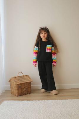 Dantel detaylı şardonlu eşofman takımı