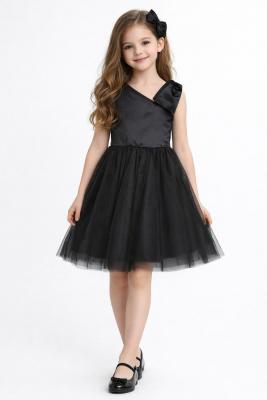 ALYA SİYAH TÜL ASKILI MİNİ ELBİSE